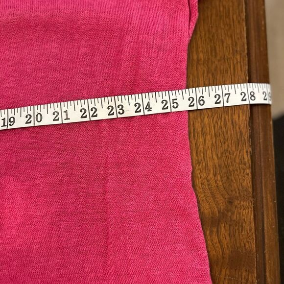 Eileen Fisher Hot Pink Linen Oversized medium Linen Tunic Style Sweater - Picture 12 of 12